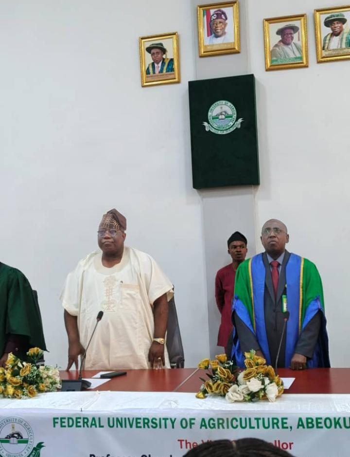 Professor Tunji Olaopa, left at the lecture