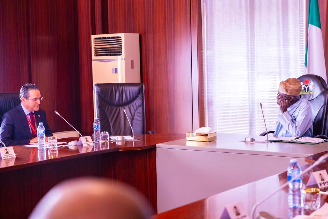 President Bola Tinubu and Mr Wael Sawan, the Chief Executive of Shell Plc