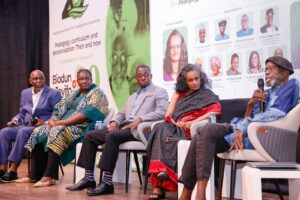 Some of Prof Jeyifo's former students during a panel discussion