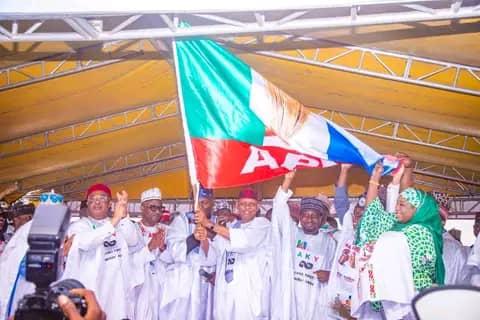 Governor Yusuf being formally welcomed into APC at Sani Abacha International Stadium on Monday, February 16, 2026