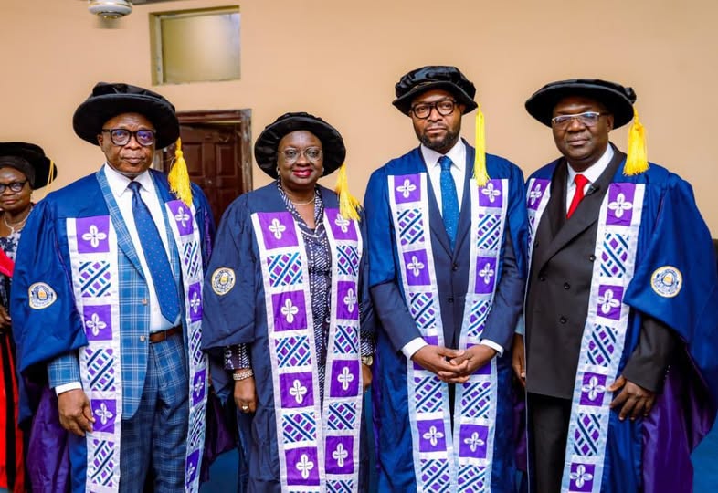 Ogun Deputy Governor , Noimot Salako-Oyedele, with OOU officials