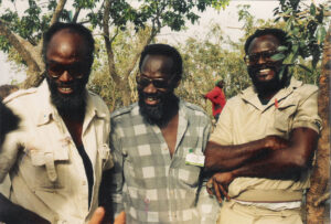L-R: Professors Biodun Jeyifo, Kole Omotoso and Femi Osofisan