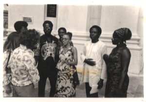 At the wedding of Biodun Jeyifo and Sheila Walker in Brooklyn, New York, 1973. Dr Yemi and Chief Ogunbiyi Folasade Ogunbiyi were with them that day