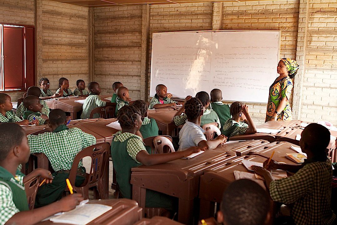 A teacher and her pupils