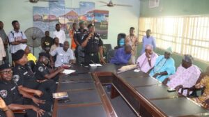 CP Bode Ojajuni addressing his hosts