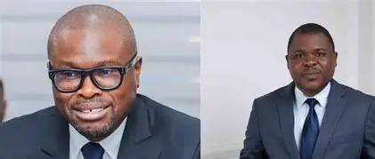 Finance Minister, Wadagne, Left, Former Culture Minister, Hounkpe, right