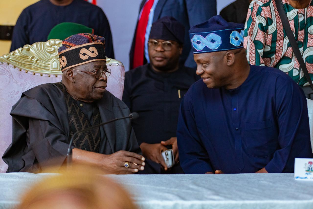 President Bola Tinubu and Professor Nentawe Yilwatda, National Chairman of the All Progressives Congress