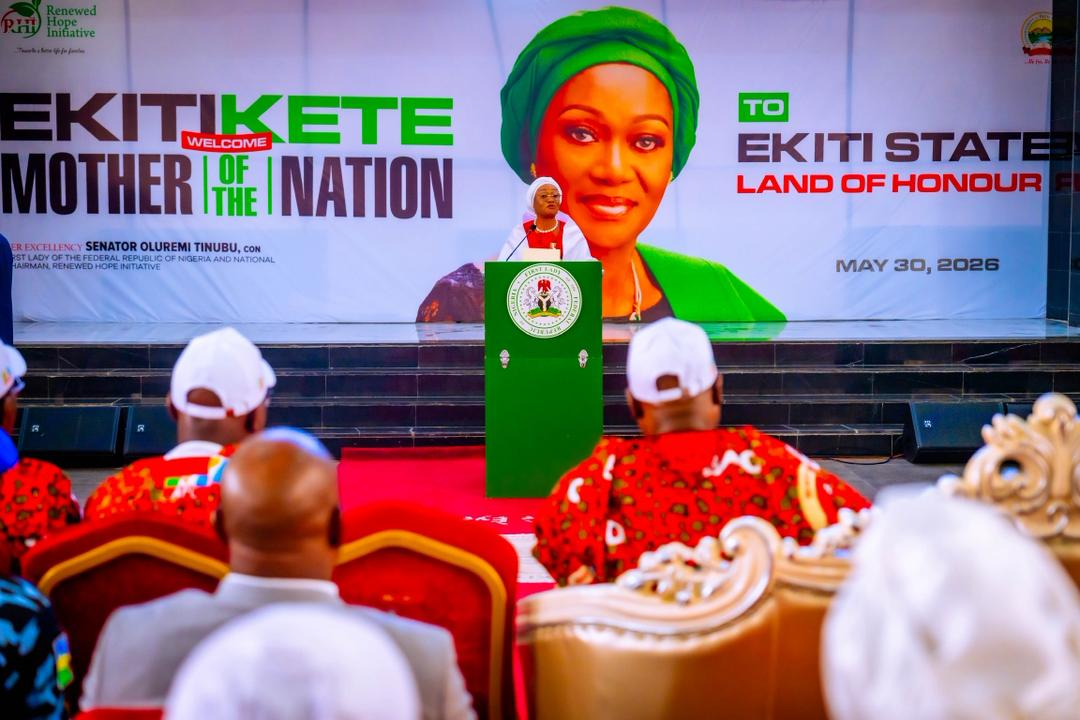Ekiti 2026: Tinubu’s Wife Rallies Support for Oyebanji, Flags Off APC Women Campaign
