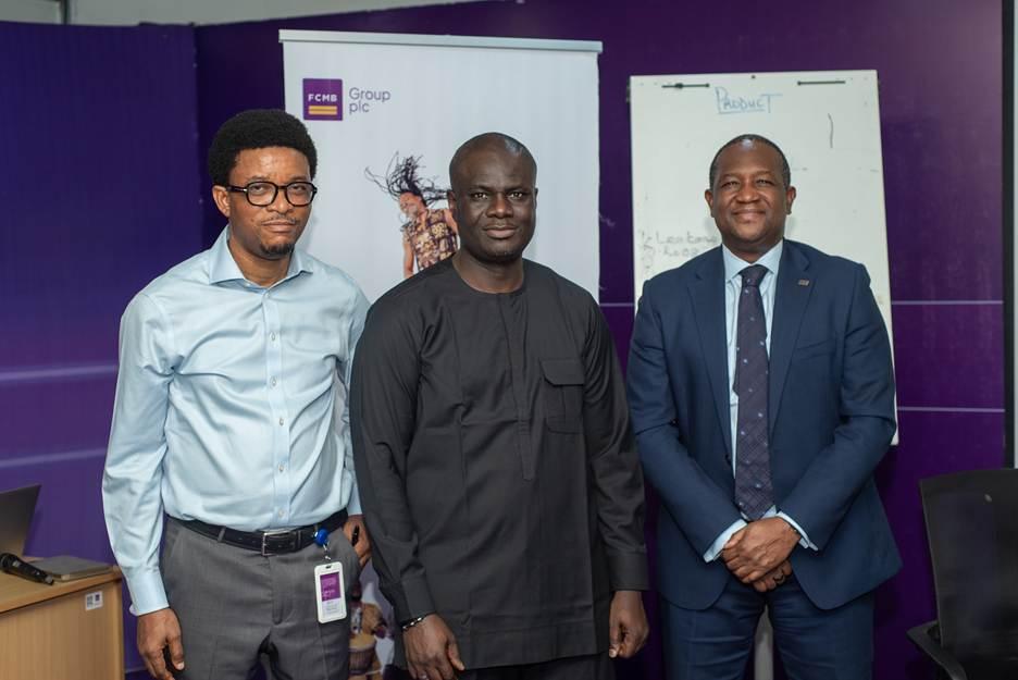 L-R: Adeola Adejokun, Head, Communications, First City Monument Bank; Chris Ihidero, Award-winning Director and Producer; and Diran Olojo, Divisional Head, Corporate Affairs, First City Monument Bank, during the Monetised Content: A Media Masterclass Presented by FCMB and BHM, in Victoria Island. Lagos on Monday, April 20, 2206.