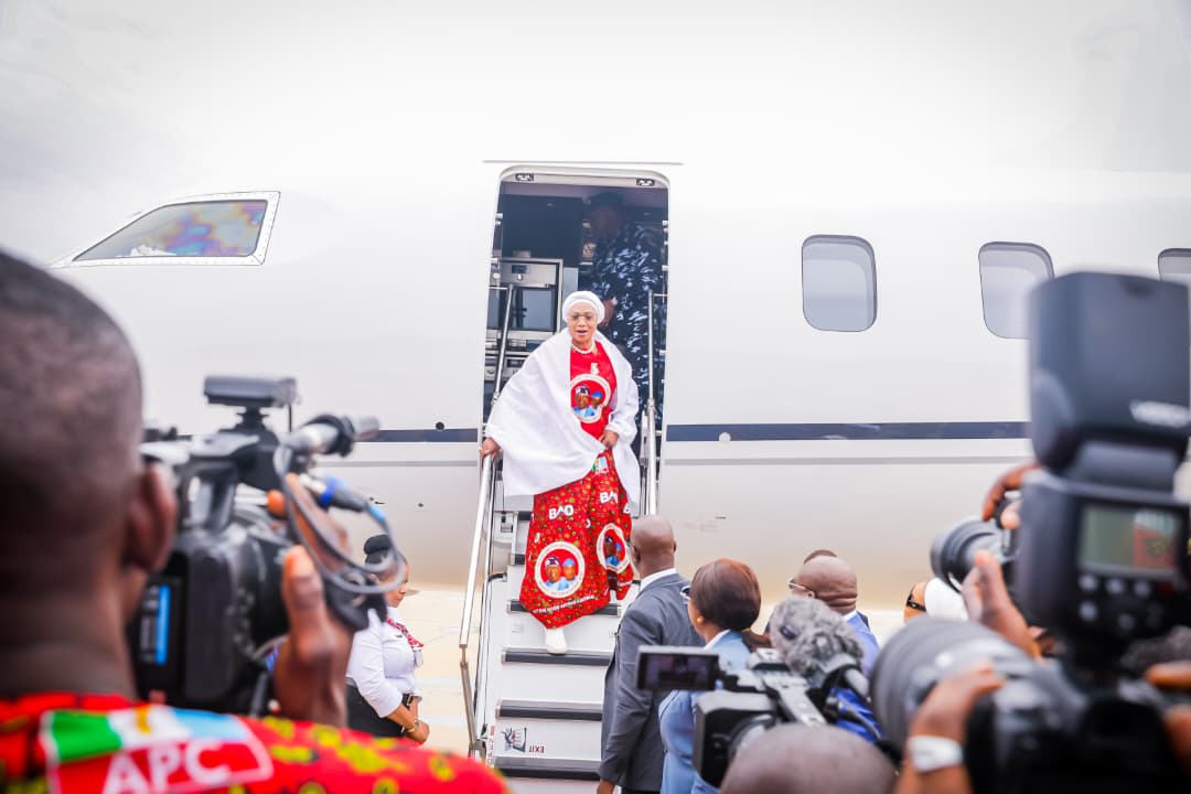 First Lady arrives Ekiti on working visit